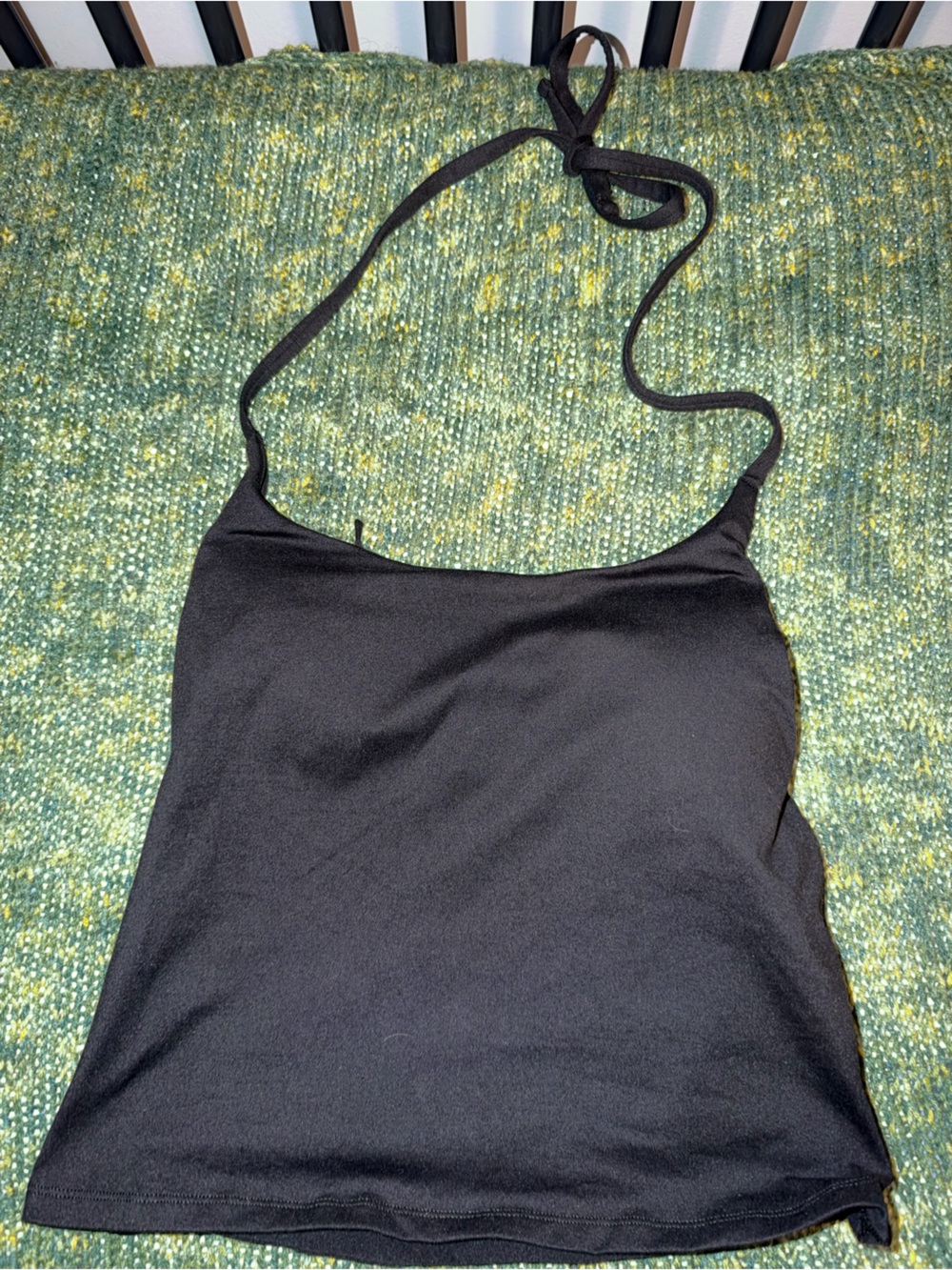 Women's Black Halter Tie Camisole Top